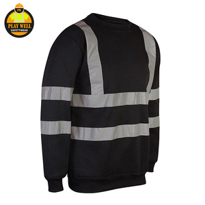 Mens High Visibility Hooded Pullover <b>Sweatshirts</b> <b>Work</b> Safety Reflective <b>Sweatshirts</b> - Product Image 3