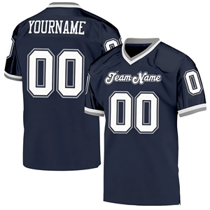 Wholesale High Quality Custom American Football Jersey Breathable Sublimated <b>Pullover</b> Short Plus Size Winter Front Logo OEM - Product Image 6