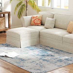 Tappeto Moderno Astratto Blu 4x6 Antiscivolo Lavabile in Lavatrice per Soggiorno Camera da Letto Sala da Pranzo - Product Image 2