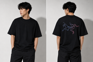 Cartoon Printed <b>Knitted</b> Cotton Blend Short-sleeved Regular Fit Unisex Casual O-Neck T-Shirt of MICAH CORPORATION - Product Image 3
