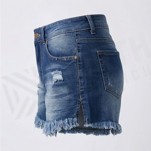 Shorts en jean taille basse personnalisés confortables pour femmes, style décontracté et tendance pour l'été - Product Image 3