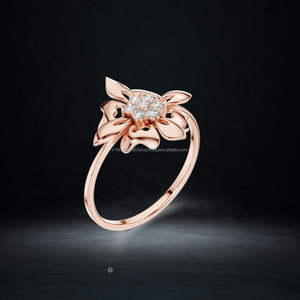 Trendoro Rings Anillo de oro de 10K Juego de anillos nupciales de lujo con piedra de circonita cúbica de corte princesa - Product Image 1