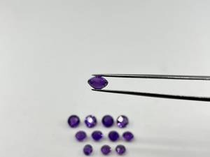 Lote de 10 Piezas de Gemas Sueltas de Amatista Africana, Forma Redonda de Tablero de Ajedrez, Facetadas por Ambos Lados, 6mm 7mm 8mm, para Joyería - Product Image 3