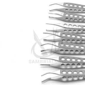 Sambrialmed International – Kit de 7 pinces à tissus Adson 9x9, 7x7 Micro Kocher 1x2 dents – Instruments chirurgicaux souples - Product Image 2