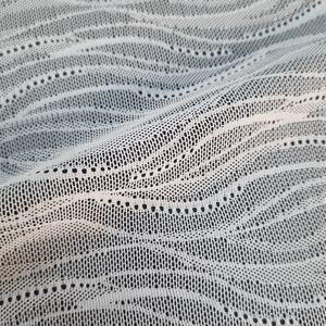 Tela de encaje elástica transpirable de malla ondulada, ligera, de 137 cm, de nailon y elastano, tejido de punto por urdimbre, color personalizado, para bodas y textiles del hogar. - Product Image 4