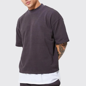 Summer Distressed Vintage Washed Men's Oversized T-shirts Custom DTG Screen Print Cotton Boxy tshirts new designs - Product Image 5