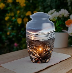 โกศชายหาดสำหรับใส่เถ้ากระดูกผู้ใหญ่ชาย-แบบอเมริกัน ยุโรป เป็นมิตรกับสิ่งแวดล้อม ปรับแต่งได้ ความจุ 220 คิวบิกอินช์ สำหรับฝังศพ - Product Image 4