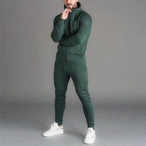 <b>Pink</b> Men's 100% Cotton Breathable Winter Fleece Drawstring Pullover Sweatshirt Jogger <b>Set</b> Crew Neck Side Pockets Sporty Casual - Product Image 2