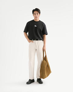 เสื้อยืดแขนสั้นผู้ชาย ผ้าฝ้ายถัก 100% สีพื้น ทรงหลวม สไตล์เวียดนาม เป็นมิตรกับสิ่งแวดล้อม - Product Image 3