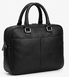 Gravs Black Genuine Leather Large Laptop Briefcase Business Office <b>Bag</b> Mens <b>Work</b> Daily Used Waterproof Durable Stylish Wholesale - Product Image 2