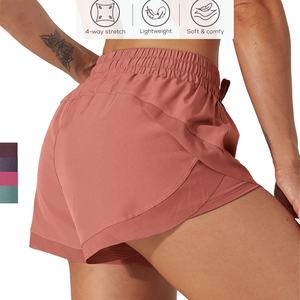 Shorts décontractés pour femmes en laine blanche, à volants, taille mi-haute, élastiques, respirants, écologiques, séchage rapide, coupe régulière, 240g, teint uni - Product Image 4