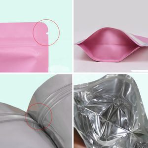 Top Food Grade Custom Printed Pink Kraft Paper Bag Offset Cardboard Stand up Pouch with Zip <b>Lock</b> and <b>Windows</b> OEM/ODM Tea Bag - Product Image 3