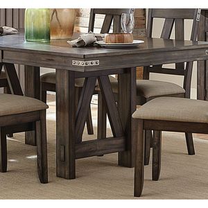 Tavolo da Pranzo in Legno Massello di Gomma con Prolunga a Farfalla, Finitura Marrone, Stile Rustico, Arredamento di Qualità - Product Image 2