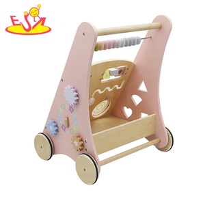 Educational <strong>Wooden</strong> Baby <strong>Walker</strong> with Activity Toys - <strong>Push</strong> <strong>Along</strong> Learning Toy for Toddlers W08J001H-2 - Product Image 2
