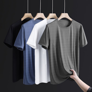 T-shirt décontracté d'été pour hommes, coupe ample, multicolore, impression numérique, 100 % coton, manches courtes, respirant, vente en gros - Product Image 6