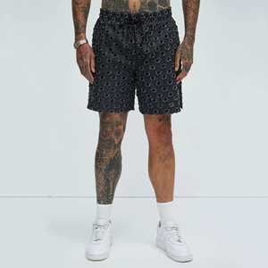 Men's <b>Geometric</b> Print Short Sleeve <b>Shirt</b> & Shorts Set Turn-Down Collar Casual Summer Wear Breathable Woven Polyester - Product Image 6