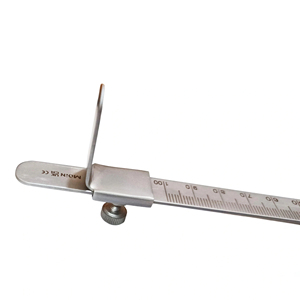 เครื่องวัดทันตกรรมจัดฟันแบบพรีเมียม (0-100 มม.) ไม้บรรทัดสแตนเลสสตีลแบบละเอียดพร้อมเวอร์เนียคาลิปเปอร์ - Product Image 5