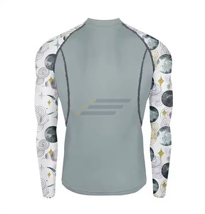 Custom logo Design Full Sublimation Mma Rash Guard For Men Manufacturer BJJ <b>Grappling</b> Rash Guard Set - Product Image 4