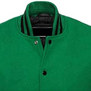 Chaquetas Varsity Verdes de Lujo Personalizadas de Primera Calidad 2025, Chaqueta Varsity para Hombre con Mangas de Cuero y Letras Bordadas - Product Image 2