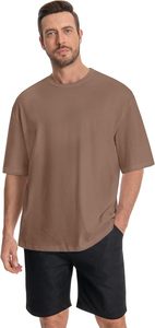 Camiseta Oversize de Algodón 100% de Alto Gramaje para Hombre, 220 Gramos, con Estampado Personalizado en Hombro, Estilo Hip Hop, Tallas Grandes, 100% Algodón, Lisa, Corte Boxy para Hombre - Product Image 5