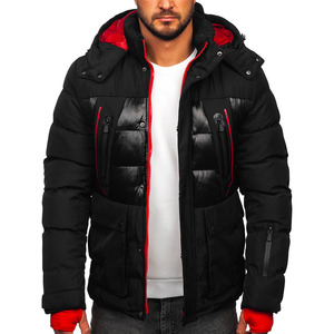 Veste d'hiver matelassée pour homme, grande taille, imperméable, chaude et épaisse, avec capuche, en toile, style vintage, fermeture éclair, duvet de canard, vente en gros - Product Image 4