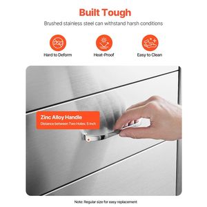 Cassetti a triplo accesso per cucina da esterno 18.5"W X 22.5"H X 22.5"D, armadietti a incasso in acciaio inossidabile per isola barbecue - Product Image 4