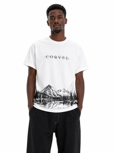 Custom Cotton Crew Neck Tee with Landscape Print Short Sleeve Streetwear Wholesale Relaxed Fit Graphic <b>men's</b> <b>shirts</b> Summer Wear - Product Image 4
