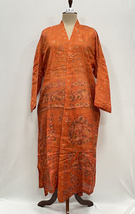 Robe Kimono en Soie Faite Main à Col en V, Veste Indienne à Manches Longues avec Cordon de Serrage, Douce, Longueur Complète, Tenue de Festival - Product Image 2