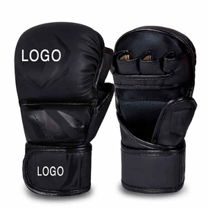 Guantes de Boxeo Profesionales MMA, Medios Dedos, Cuero PU, Gruesos, Transpirables, Correa de Muñeca Ajustable para Niños, Adultos, Hombres y Mujeres - Product Image 3
