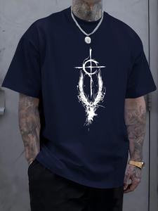 Wings Graphic Print Men's Crew Neck Short Sleeve Loose Breathable Quick Dry T-Shirts Summer Trendy Casual Comfortable Outdoor - Product Image 6