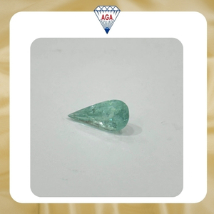 Pierre précieuse naturelle rare en tourmaline Paraiba, taille goutte d'eau, transparente, minérale, pour la fabrication de bijoux fins - Product Image 4