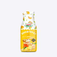 Vietnam Fabriek Groothandel Gearomatiseerde Gefilterde Gember Sap Honing Citroen Drank Glazen Fles 280ml Magere Versie Private Label OEM/ODM
