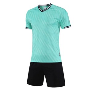 Conjunto de Camiseta de Fútbol para Hombre, Verde Menta, Cuello en V, Manga Corta, Impresión Sublimada, Absorbe la Humedad, Corte Regular, para Todas las Temporadas, Ropa para Adultos - Product Image 1