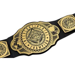 Ceinture de champion intercontinental WWE en cuir noir avec design doré, qualité supérieure, ceinture de lutte pour les fans et les collectionneurs - Product Image 3