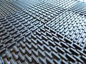 Tapis de porte en caoutchouc côtelé ROYAL GREEKY MAT 45x75cm 100% caoutchouc, tapis de porte d'entrée, tapis de sol, tapis en caoutchouc design - Product Image 3