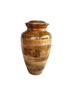 <b>Large</b> Handcrafted Premium Quality Wooden Cremation Urn for Adult Human Ashes Funeral Supplies - Product Image 3