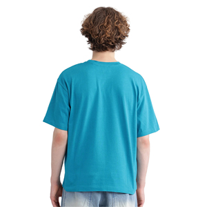 T-shirt ample tricoté pour homme, style streetwear, épaules tombantes, en coton/fibre de bambou 230g, coupe décontractée, mode OEM - Product Image 4