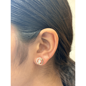 Pendientes Circulares Minimalistas con Diamantes Cultivados en Laboratorio, Corte Princesa, 0.70 Ct, Joyería Fina Geométrica para Mujer, Hipoalergénicos, Chapados en Oro - Product Image 1