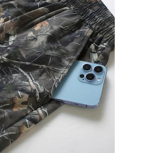 Pantalon de jogging cargo en coton pour homme, coupe oversize, molletonné, multi-poches, streetwear, personnalisé, camouflage - Product Image 2