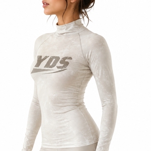 <b>Women</b> <b>Compression</b> Shirt Premium Rash Guard Full Sleeve Anti-Uv Front Logo Print Lightweight Fabric Custom Made Desgin - Product Image 3