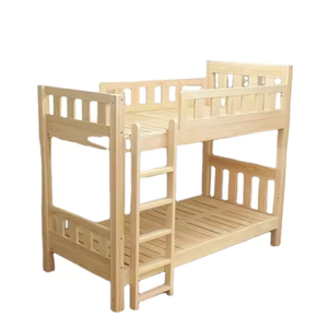 Fabrication en Indonésie Lit superposé moderne et simple Lit superposé en bois de teck massif en matériau naturel pour la chambre des enfants - Product Image 2