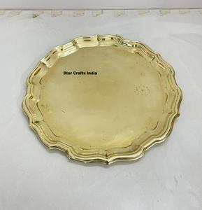 Plateau de service moderne en laiton doré, écologique, résistant au lave-vaisselle, à prix abordable, pour restaurants et ustensiles de cuisine - Product Image 1