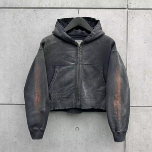 Ensemble de survêtement à capuche noir Joger Block, fermeture éclair intégrale, streetwear, respirant, sans couture, écologique, unisexe, pour adultes, vêtements d'automne - Product Image 3
