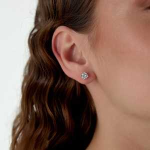 1,0-4.0cts 14K Classic Four Prong Round Lab Grown Diamond Studs - Riley - Product Image 5