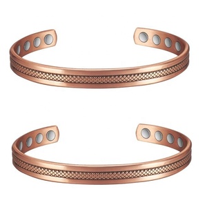 Nuevo Brazalete de Cobre Elegante para Hombre, Diseño Bohemio con Influencia Budista - Product Image 1