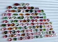 Tourmaline naturelle multicolore, pierre magnifique facettée de formes variées, gemme rare en vrac pour la fabrication de bijoux, au prix d'usine en gros