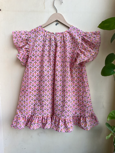 เสื้อผ้าฝ้ายพิมพ์ลายด้วยมือสำหรับฤดูร้อน เสื้อผู้หญิงทำมือ ลายดอกไม้ แขนสั้น เหมาะเป็นของขวัญสำหรับเธอ - Product Image 3