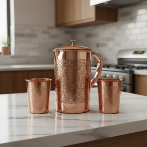 Mug FAIZA CRAFT en cuivre pur de qualité supérieure, design classique, écologique, avec poignée en laiton - Product Image 6