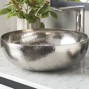 Bol en métal fait main, élégant et luxueux, pour fruits, décoration de table basse de salon, bol central en métal de qualité supérieure pour hôtel - Product Image 3