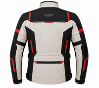 Jaket Balap Motor Tekstil Kustom Unisex Perlengkapan Biker Bersertifikasi CE Perlindungan Tahan Air Cetak Sablon Sutra Penuh
